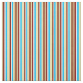 Tan, Sienna, Maroon, White & Deep Sky Blue, gekleu Stof (Swatch)