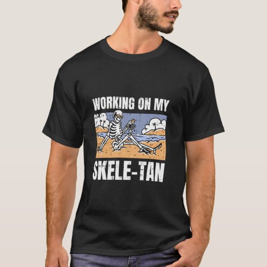 Tan Skeleton Halloween Ontwerp Funny Skull Vrouwen T-shirt (Voorkant)