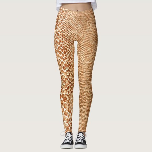 Tan Snake Leggings (Voorkant)