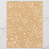 Tan Snowflake Kerstmis BG Santa Wish List (Achterkant)