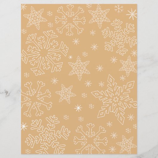 Tan Snowflake Kerstmis BG Santa Wish List (Achterkant)