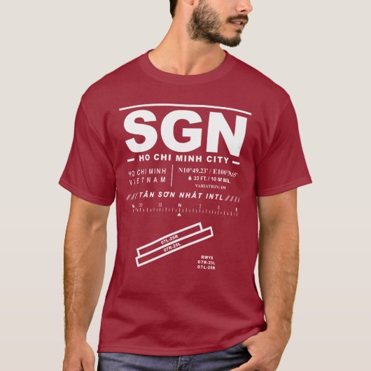 Tan Son Nhat Internationale Luchthaven SGN T-shirt (Voorkant)
