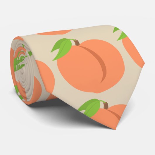 Tan Southern Peach Emoji-Stropdas Stropdas (Opgerold)