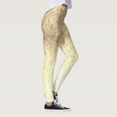 Tan Speckled Grunge Abstract Leggings (Rechts)