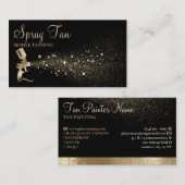 Tan Spray Fles Mousserend Gold Visitekaartje (Voorkant / Achterkant)