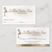 Tan Spray Sparkling Gold Afspraak Visitekaartje (Voorkant / Achterkant)