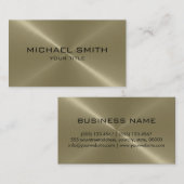 Tan Stainless Steel Metal Visitekaartje (Voorkant / Achterkant)