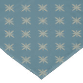 Tan Sterren op Blauw Atoom Mid Century Patroon Tafelkleed (Gekanteld)