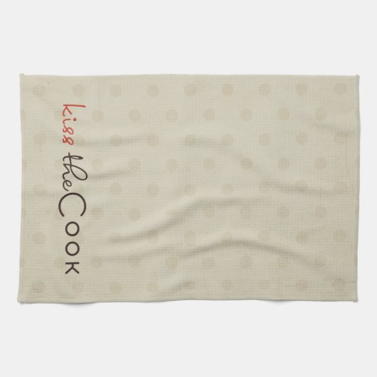 Tan Stippen Kus de Cook Kitchen Towel Theedoek (Horizontaal)