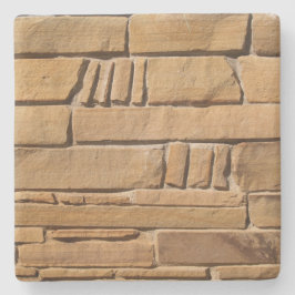 Tan Stone Textured Wall, Square onderzetter