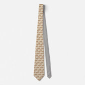 Tan T-riem-vingerafdruklezer Stropdas (Voorkant)