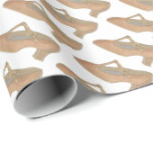 Tan T-Strap tekenschoen dans musical theater Cadeaupapier (Rol Hoek)