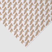 Tan T-Strap tekenschoen dans musical theater Tissuepapier (Detail)