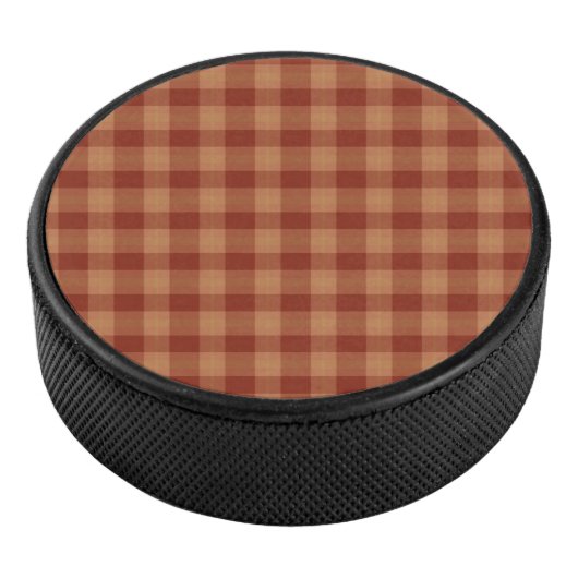 Tan Tartan Hockey Puck (3/4)