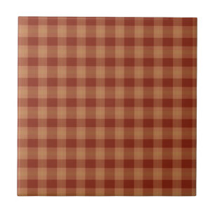 Tan Tartan Keramische Tile Tegeltje
