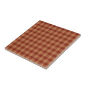 Tan Tartan Keramische Tile Tegeltje (Zijkant)
