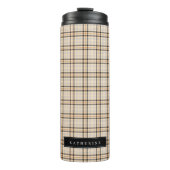 Tan Tartan Pset Pattern Thermosbeker (Voorkant)