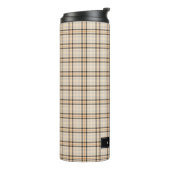Tan Tartan Pset Pattern Thermosbeker (Gedraaid links)