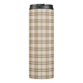 Tan Tartan Pset Pattern Thermosbeker (Achterkant)