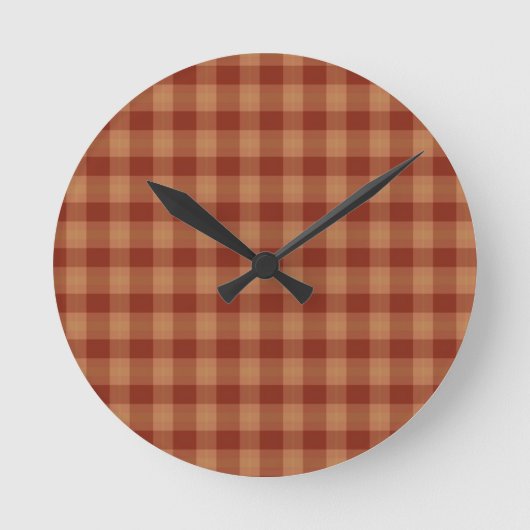 Tan Tartan Wall klok (Voorkant)