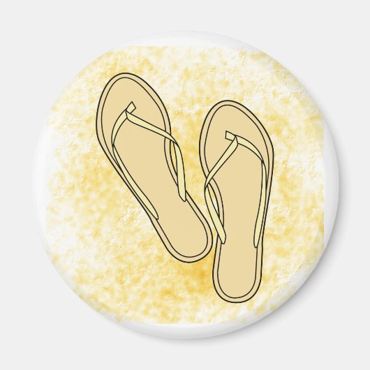 Tan Teenslippers Magnet (Voorkant)