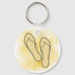 Tan Teenslippers Sleutelhanger
