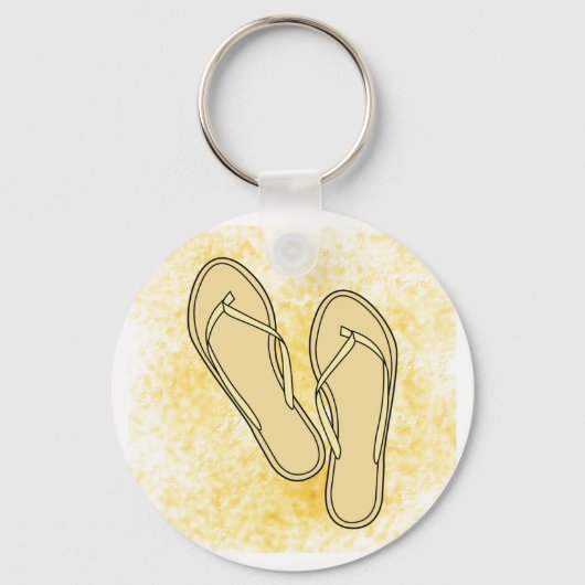 Tan Teenslippers Sleutelhanger (Voorkant)