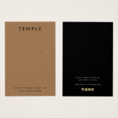 Tan Terracotta Add Logo Earning Display Card Visitekaartje (Voorkant /achterkant)