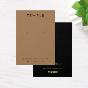 Tan Terracotta Add Logo Earning Display Card Visitekaartje