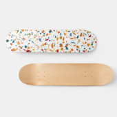 Tan Terrazzo | Eclectische Quirky Confetti Paintin Persoonlijk Skateboard (Horizontaal)