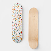 Tan Terrazzo | Eclectische Quirky Confetti Paintin Persoonlijk Skateboard (Voorkant)