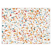 Tan Terrazzo | Eclectische Quirky Confetti Paintin Tafelkleed (Voorkant (Horizontaal))