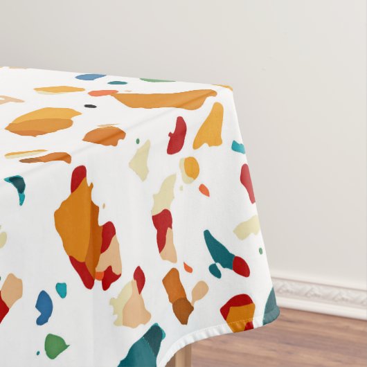 Tan Terrazzo | Eclectische Quirky Confetti Paintin Tafelkleed (Voorbeeld)