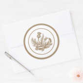 Tan Thistle Ronde Sticker (Envelop)