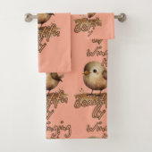 Tan Tiny Gentle Sketch Bad Handdoek (Insitu)