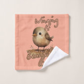 Tan Tiny Gentle Sketch Bad Handdoek (Wasdoekje)