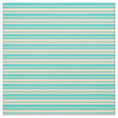 Tan & Turquoise Striped Pattern Stof (Swatch)