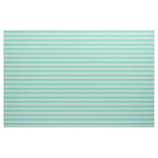 Tan & Turquoise Striped Pattern Stof (Fat Quarter)