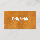 Tan versleten lederen achtergrond visitekaartje (Voorkant)