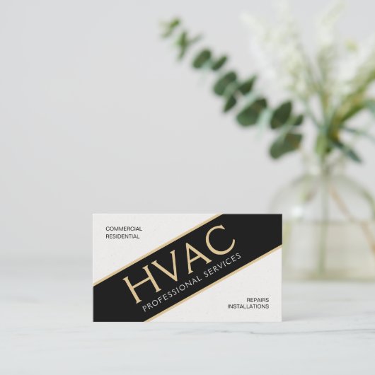 Tan Verwarming Koeling HVAC Visitekaartje (Staand voorkant)