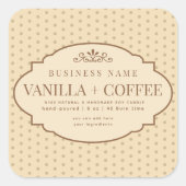 Tan Victoriaans Candle Product Label (Voorkant)