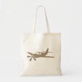 Tan Vliegtuigontwerp Tote Bag (Voorkant)