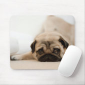 Tan Vrouw Pug Muismat (Met muis)