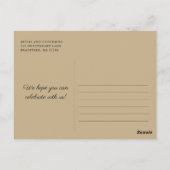 Tan Wedding RSVP Boarding Pass naar Mexico Briefkaart (Achterkant)