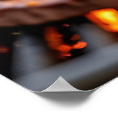 Tan White Franse Bulldog Grilling Chef Poster (Hoek)