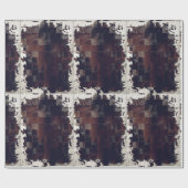 Tan White Koeienhuid Print wrapping paper Cadeaupapier (Vlak)