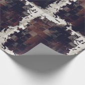 Tan White Koeienhuid Print wrapping paper Cadeaupapier (Hoek)