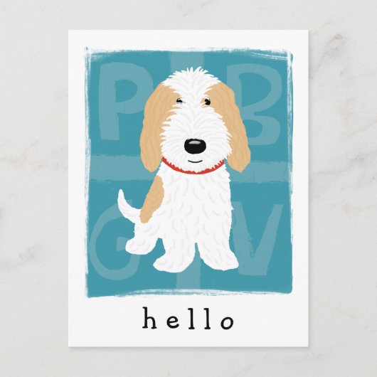 Tan & White PBGV Briefkaart (Voorkant)