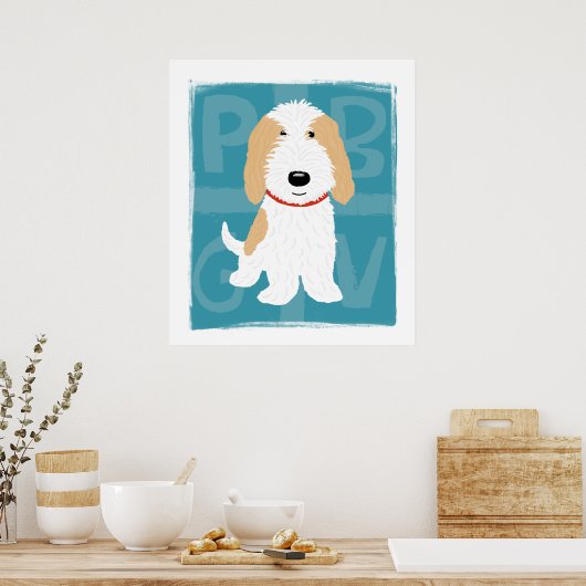 Tan & White PBGV Poster (Keuken)