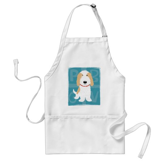 Tan & White PBGV Standaard Schort (Voorkant)